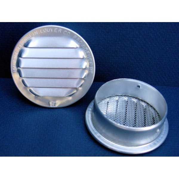 Maurice Franklin Louver-2.5" Round Aluminum Louver with Insect Screen (Priced Per Bag of 4). Item# 2.5" RL-100