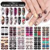 Maitys 168 Pieces Skull Full Wrap Nail Stickers Gothic Art Full Wraps Nail Polish Stickers 3D Self Adhesive Nail Decal Strips with Nail File Girls Nail Decoration