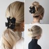 Bow Claw Clips for Women Bow Hair Clips 2 Pcs Black White Tulle Claw Clips for Thin Thick Curly Hair Bow-knot Hair Claw Clip Big Bows for Women Girls Claw Clip with Bow Hair Styling Accessories