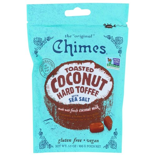 Chimes Toasted Coconut Toffee with Sea Salt Candy, Pack of 3 - 3.5 Ounce each