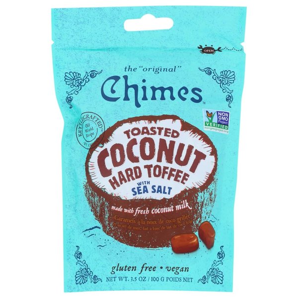 Chimes Toasted Coconut Toffee with Sea Salt Candy, Pack of 3 - 3.5 Ounce each