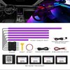 Acrylic Interior Car LED Strip Light with Wireless APP, RGB 6 in 1 with 175 inches 593 LEDs Fiber Optic Ambient Lighting Kits, 16 Million Colors Sound Active Function Car Neon Lights