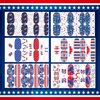 TailaiMei 12 Sheets 4th of July Nail Wraps Stickers, Patriotic Nail Polish Strips Self-Adhesive Full Wraps with 2 pcs Nail Files for Independence Day American Flag DIY Nail Art Design