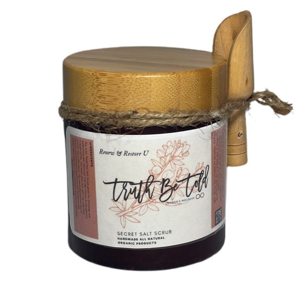 Dead Sea Salt Exfoliating Scrub Body Scrub Exfoliation Great for Scars, Chicken Skin, Cellulite, Stretch Marks for Men & Women (Secret, 8 oz.)