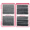 Qiveaory DIY Lash Extension Kit 720pcs Individual Lashes Clusters D Curl Eyelash Extension Kit with Lash Bond and Seal, Eyelash Remover Tweezers Brush(10-18mm,30D+40D+50D+60D) Lash Books DIY at Home