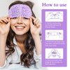 ZIXAOK Steam Eye Mask - Lavender Eye Steam Mask for Dry Eyes 12Pairs - Disposable Heated Eye Mask Self Heating - Eye Care for Dark Circles and Puffiness