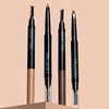 Palladio Brow Definer Retractable Pencil, Triangular Tip Fills Brows for a Natural Look, Tame and Shape Eyebrows with Spoolie Brush, Eyebrow Shaper, Buildable Light to Dark Colors, (Taupe)