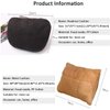 Kwak's Headrest Waist Cushion Set, Maybach Design S Class Super Soft Car Headrest Pillow Lumbar Support Fraud Suede Cover PP Cotton Filling Cushion (Brown)