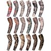 18 Pcs Tattoo Sleeves for Men Arm Sleeves Temporary Tattoo Sleeves Set Arts Fake Tattoo for Women to Cover Arms (Stylish Pattern,Medium)