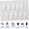LoveOurHome 240pc Square Press on Nails Short Fake Nails White Glue on Nail Short Acrylic Nails Press ons Nail Tips Full Cover False Nail Square Artificial Fingernail & Adhesive Tabs for Women Girls
