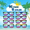 Cocurb 16 Pack Kids Sunglasses Party Favors，Kids Sunglasses Bulk ，Neon Kids Sunglasses with UV400 Protection, Gift for Boys and Girls - Birthday, Beach, Pool Party Supplies