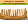 Moreinday Hair Comb Fine Tooth Comb Wooden Comb for Hair Combs for women Men - Green Sandalwood