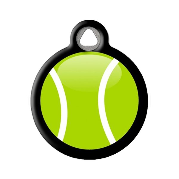 Dog Tag Art Tennis Ball Personalized Pet ID Tag for Dogs and Cats, Small .875" Diameter