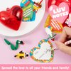 JOYIN 26 Packs Valentines Day Cards with Building Blocks, Prefilled Hearts with Valentine Cards Filled with Animal Building Blocks for Valentine Party Favor, Classroom Prize Supply