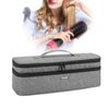 Teamoy Double-Layer Travel Storage Bag Compatible with Revlon One-Step Hair Dryer and Volumizer Hot Air Brush and Attachments, Gray(Bag Only)