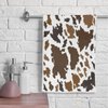 Vhcawsu Cow Prints Hand Towel Brown Animal Spots Theme Towels Soft Bathroom Hair Drying Towels Highly Absorbent Bath Towel for Spa Gym Sport 16" X 30"