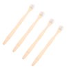 HEALLILY Tongue Cleaner Scraper Bamboo Tongue Brush for Adults Toothbrush Oral Deep Cleaning 4pcs (White)