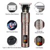 Suttik Ornate Hair Clippers for Men, Cordless Edgers Clippers Professional Hair & Beard Trimmer for Barber Pro Zero Gapped T-blade Outline Trimmer with LCD Display, Rose Gold