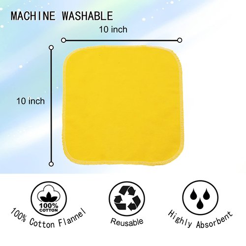 Reusable Paperless Towels, Washable 100% Cotton Cloth Paperless Towels - 30 Pack 10'' X 10'' Zero Waste Reusable Napkins Eco Friendly Paperless Paper Towels, Solid color