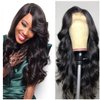 Atilck Lace Front Wigs Pre Plucked Body Wave 13x4 HD Transparent Lace Frontal Wigs 150% Denisty Glueless Wigs Natural Color (20 Inch)