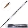 PANA 3D Kolinsky Nail Art Brush - Silver Glitter Handle, Size 2 - Acrylic Nail Art Sculpture Brush for Manicures Pedicure Salon Professional or Beginner