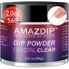 Dip Powder Clear Color, 2 Ounce/ 56 Gram, AMAZDIP Dipping Powder Nail System for French Nail Art Design Salon/DIY at Home