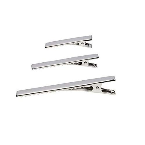 Diy Clip, Alligator Hair Clip 30 pcs Flat Top with Teeth Single Prong Metal Clips Hairbow Accessory for Hair Care Arts Crafts Projects