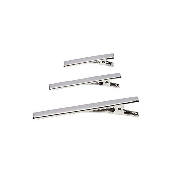 Diy Clip, Alligator Hair Clip 30 pcs Flat Top with Teeth Single Prong Metal Clips Hairbow Accessory for Hair Care Arts Crafts Projects