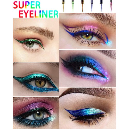 Chameleon Glitter Eyeliner Liquid, Pink Purple Metallic Satin High-Pigmented Color Multi-Reflective Finish Glitter Eye Liner Eyeshadow Pen,Smudge-proof,Longwear,Ultra-Fine Tip Eyeliner,for Eye Makeup-06