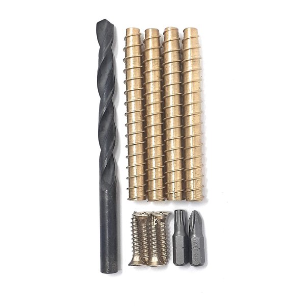 ZZem Screw 4-pk - #9x3"-Permanent Door Hinge Repair Kit - Easy Stripped Screw Hole Repair - Reinforce Door Hinges, Strike Plates and Door Jamb Repair - Repair Stripped Hinge Screws in Minutes!