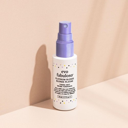 EVO Fabuloso Platinum Blonde Toning Mist - Platinum Hair Toner - Enhances Vibrancy, Neutralizes Yellow Tones - Travel Size - 1.7 Fl Oz / 50ml