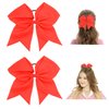 Cheer Bows,Hair Bows,Red Bow for Hair,2 Pack Red Hair Bow,Bow Hair Ties,Red Ribbon for Hair,Cheer Bow Holder,Hair Ties with Bows,Cheer Bows for Cheerleaders,Red Hair Ribbon,Cheer Hair Accessories