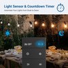DEWENWILS Dusk to Dawn Dimmer, Outdoor Dimmer for String Light with Remote Dimmer Switch, 100FT Range, Compatible with Dimmable LED/Tungsten Bulbs, FCC Certified