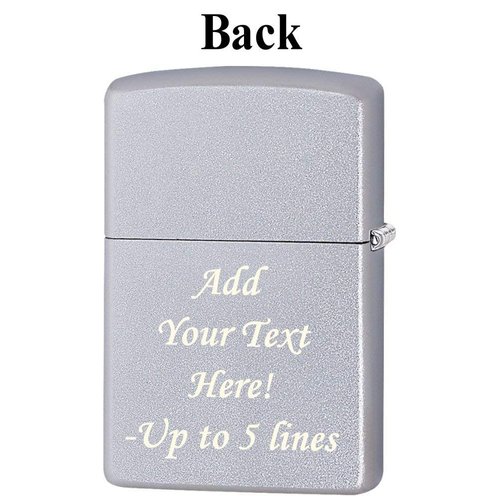 Zippo Lighter - Personalized Message Engraved on Backside Customized Italy Italian Flag Windproof Lighter #Z198
