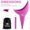 Female Urination Device, Reusable Female Urinal Silicone Women Pee Funnel Allows Women to Pee Standing Up, Portable Womens Urinal is The Perfect Companion for Camping,Outdoor,Travel（Fuchsia）