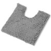 LuxUrux Bath Mat - Toilet Rugs u Shaped- Extra-Soft Plush Bath Bathroom Rug,1'' Chenille Microfiber Material, Super Absorbent Shaggy Machine Wash & Dry (20 x 20, Light Grey)