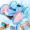 FUUY Amphibious Waterproof Remote Control Boat: RC Car Monster Truck with Lights 4WD Gesture Hand Controlled Water Beach Pool Toys Kids Gifts for Boys