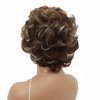 Aimole Women Synthetic Wig Natural Mid length Curly Hair Blonde Wigs (12-83)