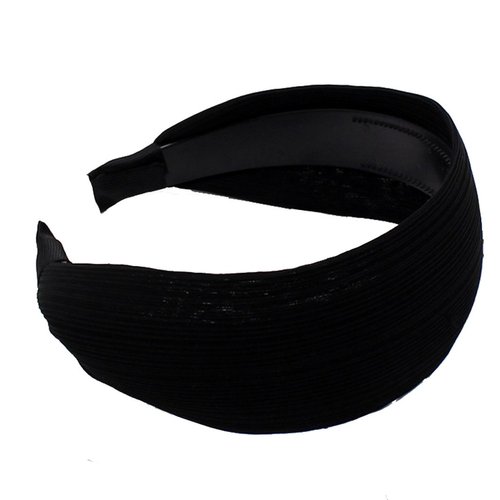 mollensiuer Fashion Elegant Wide Cloth Headband Hair Band Hair Hoop Accessories with Teeth for Women and Girls (Black)