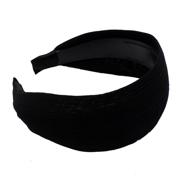 mollensiuer Fashion Elegant Wide Cloth Headband Hair Band Hair Hoop Accessories with Teeth for Women and Girls (Black)