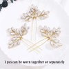 Yokawe Bridal Wedding Hair Pins Gold Rhinestone Bride Hairpin Crystal Hair Accessories for Women and Girls (Pack of 3)