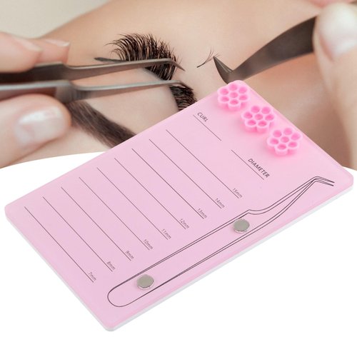 Eyelash Extension Tray, 3 In 1 Eyelash Extension Holder 7 to 15mm Clear Scale Eyelash Holder Pad, Eyelash Palette, Magnetic Tweezer Holder, Eyelash Extension Storage Organizer