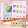 Flash Cards for Toddlers, 40PCS Double Sides Math Flashcards, Colors & Shapes Cognitive Cards, Logic Key Montessori Toys, Preschool Learning Activities for 4 5 6 Years Old