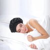 Tergy 12pcs Satin Bonnet Caps for Women Solid Color Hair Bonnets for Sleeping Elastic Band Bonnet Hats for Black Women Hair Care