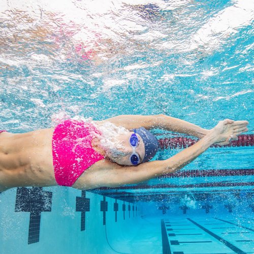 Dolfin Bungee Racer Swim Goggles (Blue Clear)