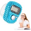Blue Digital Counter, LCD Display Tally Counter, Reliablle Digital Hand Counter, Non Deformable Finger Tally Clicker, Electronic Tally Counter for Coaching People Fishing Travel Lap Counters