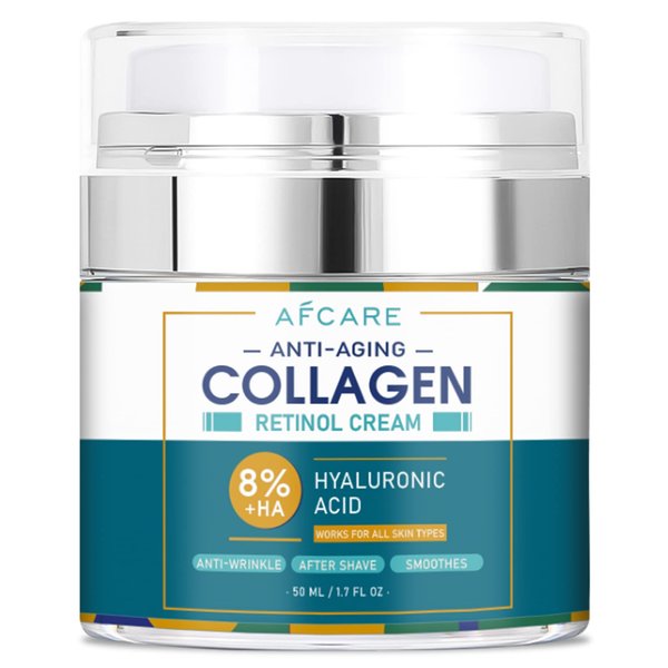 Mens Face Cream Moisturizer with 8% Hyaluronic Acid Collagen,one or two pumps is enough to dab on cheeks,forehead,and chin and get a nice even coverage,Keeps your face well moisturized