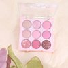 AMY'S DIARY Pink Shimmer Eye Shadow Makeup Palette 9 Colors, Highly Pigmented Matte Glitter Shimmer Pearl Waterproof Party Sparkling Eyeshadow Palette (02#)