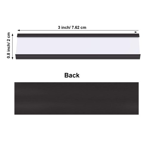 30 Pcs Magnetic Labels Magnetic Tool Box Labels Holders with 30 Pcs Protective Films and 60 Pcs Replacement Paper Strips Blank Magnetic Shelf Rack Labels for Shelf Bin (3 x 0.8 Inch)