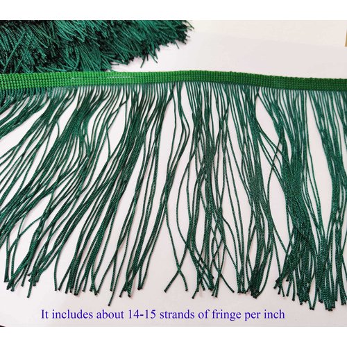 Lauthen.S 10 Yards of 6" Chainette Fringe Trim Tassel Sewing Trim for DIY Craft Latin Dress Lamp Shade Decoration Red